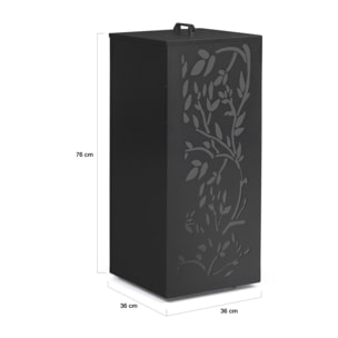 Réservoir à granules et pellets noir à motifs 45kg