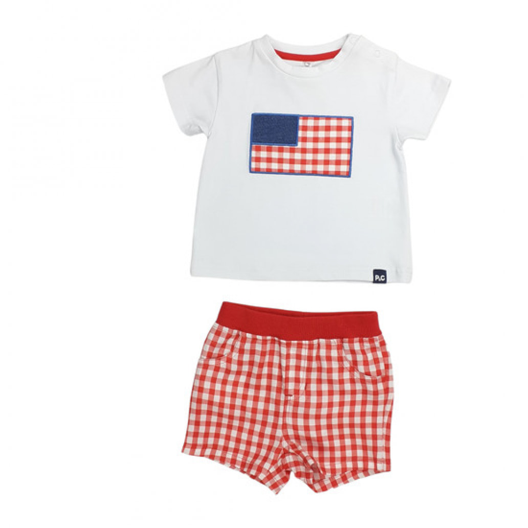 COMPLETO TSHIRT JERSEY E SHORT A QUADRETTI