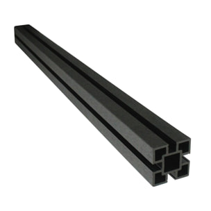 Poteau en composite pour clôture en composite - Noir