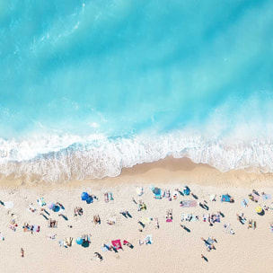 Tableau plage beach lovers for ever Toile imprimée