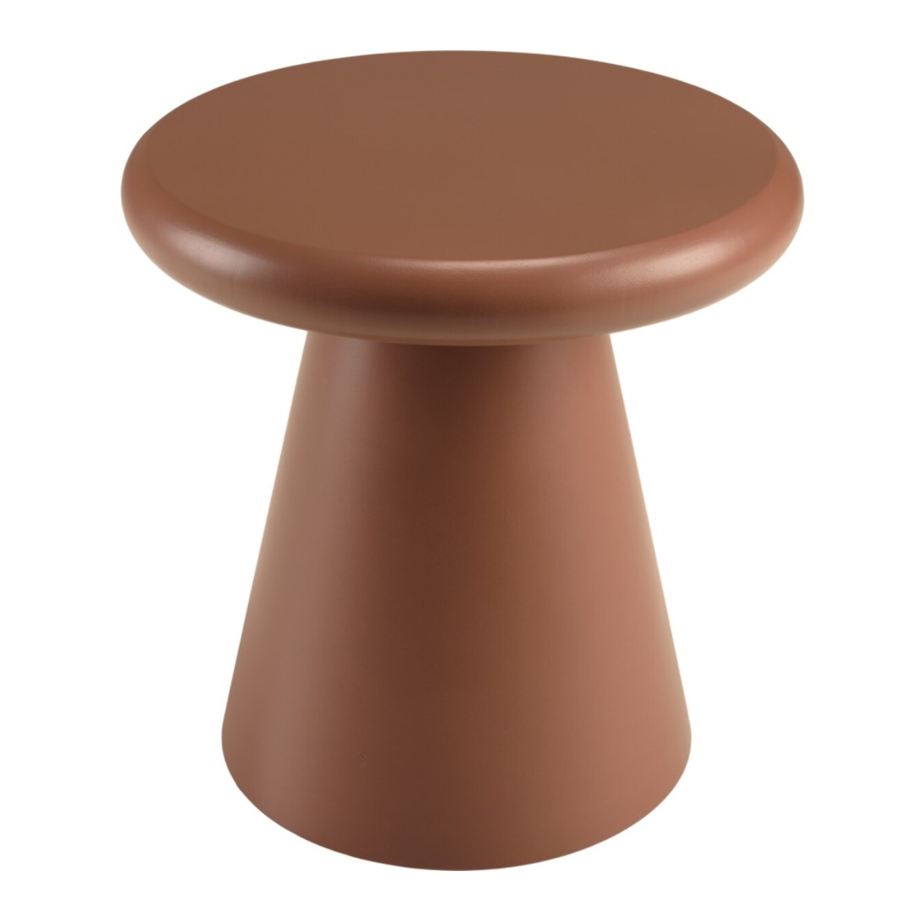 AGATHE - Table d'appoint ronde en bois peint terracotta D40cm