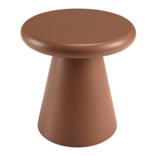 AGATHE - Table d'appoint ronde en bois peint terracotta D40cm