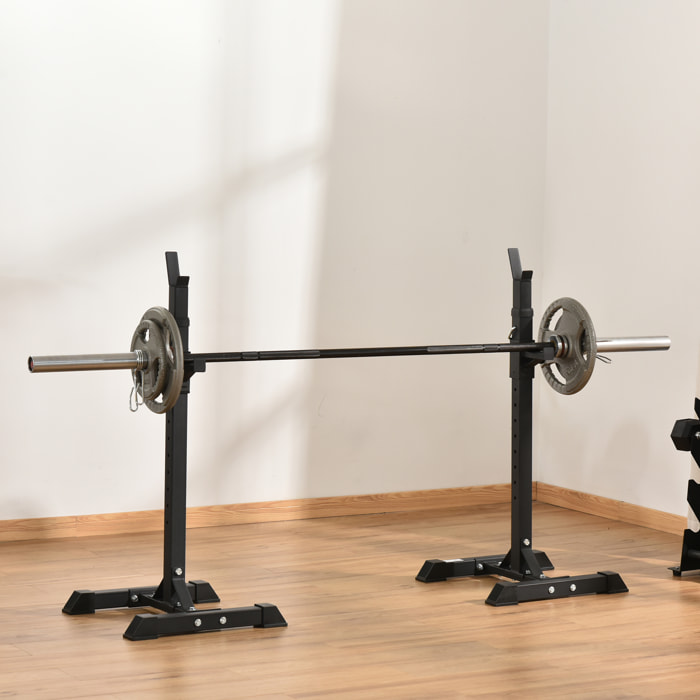 Soporte para Barras de Pesas Ajustable en Altura de 124-154 cm Carga Máx. 150 kg