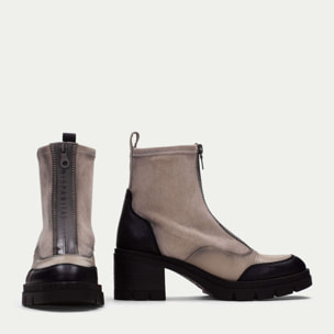 Botin Ingrid Negro vison 6 cm