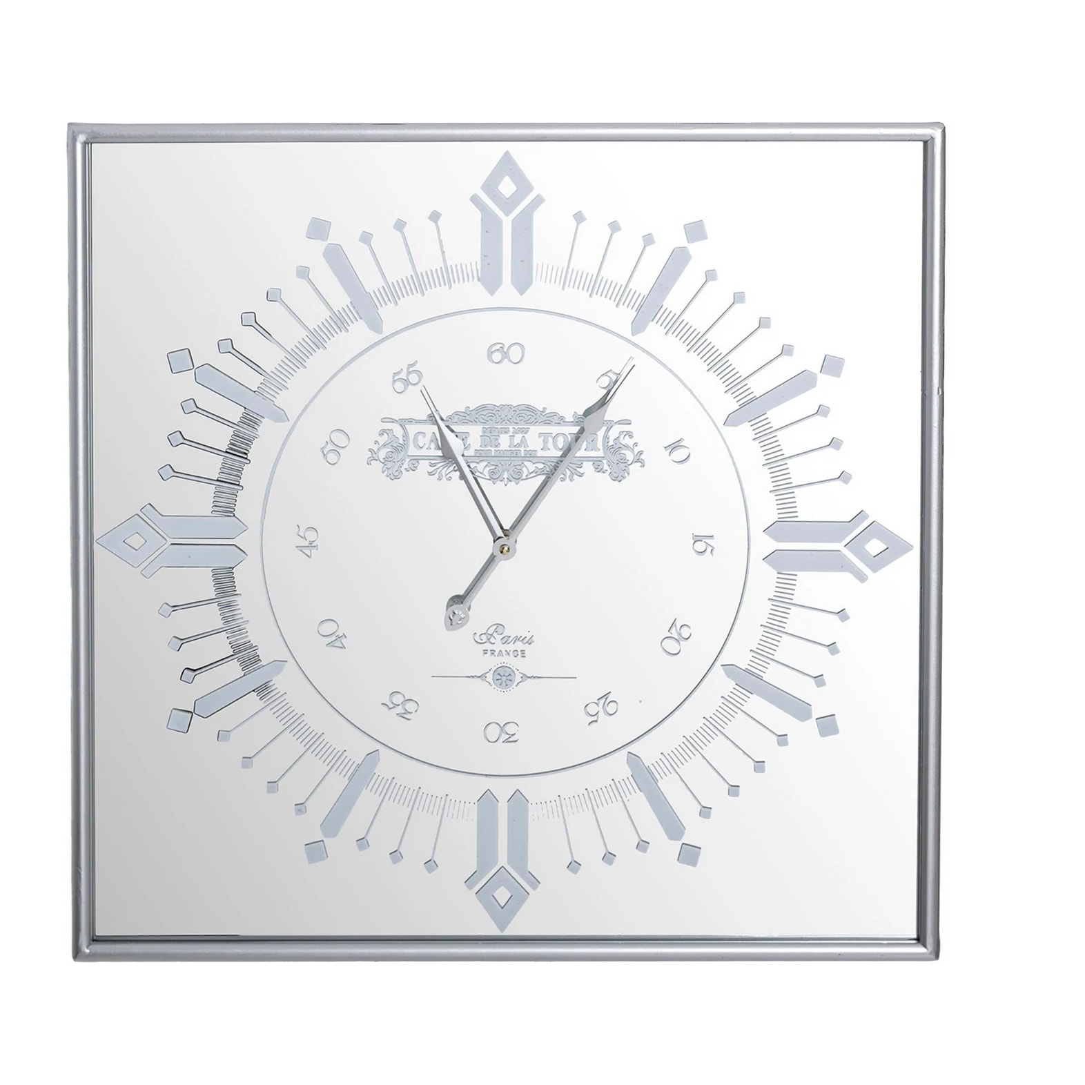 Reloj Pared Cristal / Mdef / Metal 60x5x60 Cm