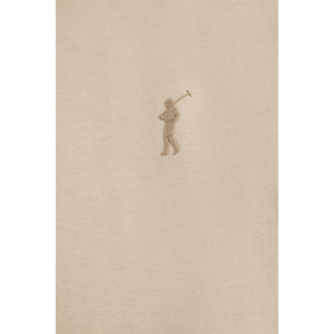 Maglietta beige con logo in gomma Rigby Go