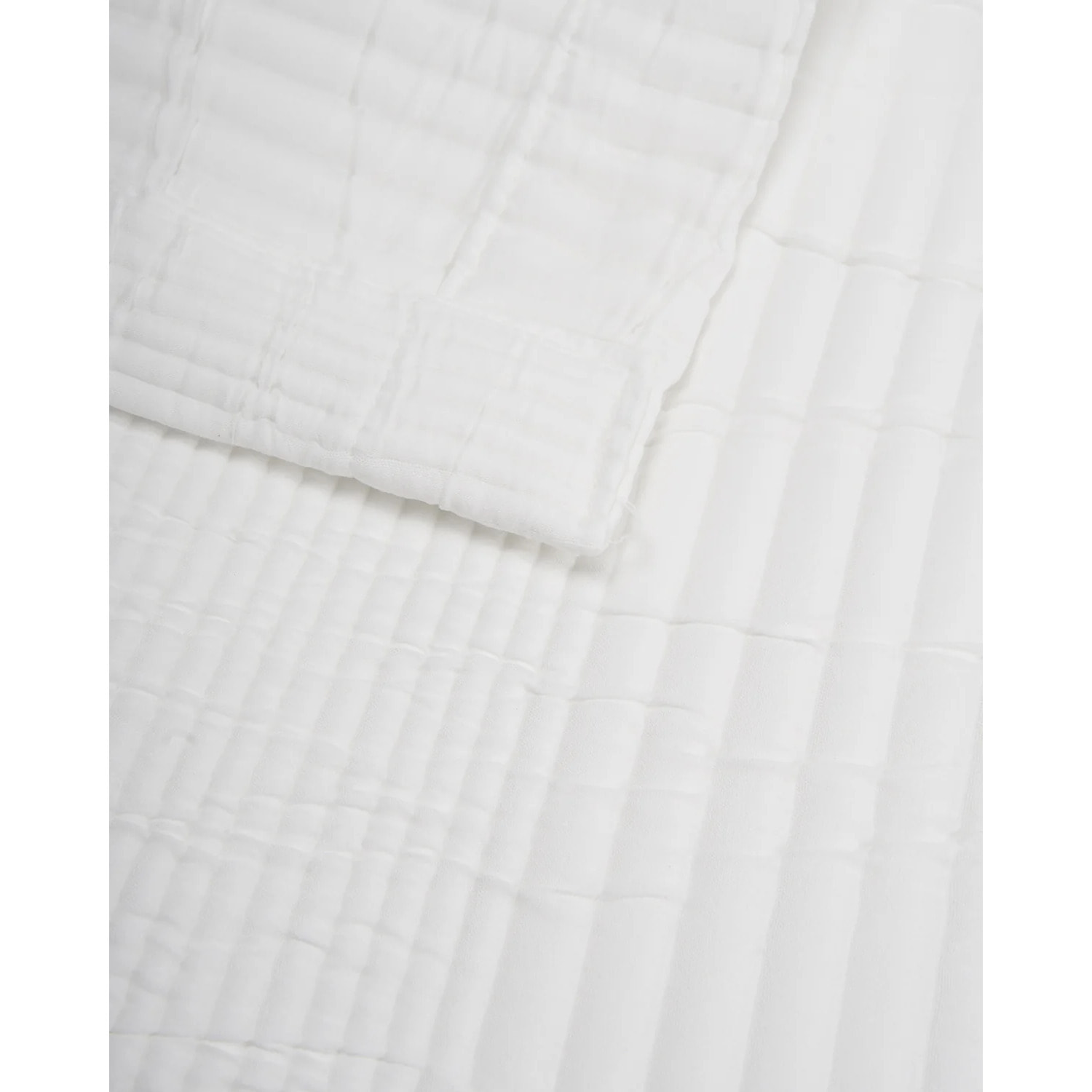 Colcha doble tela jacquard raya londres blanco