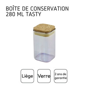 Tasty Boîte de conservation en verre avec couvercle liège