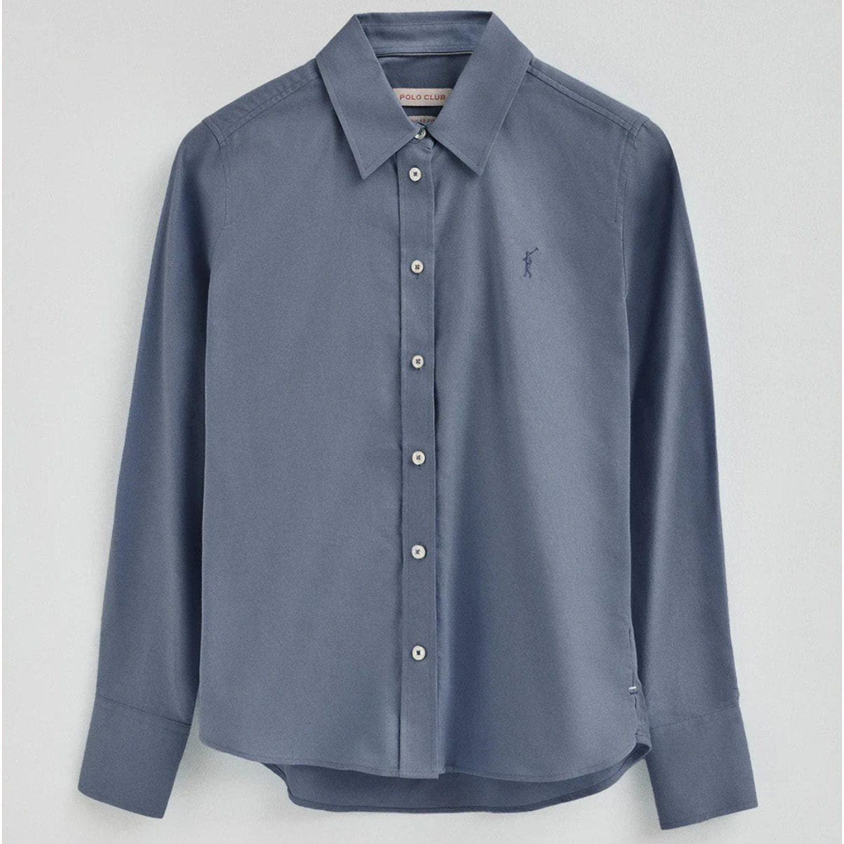 Camisa azul denim de corte recto con logo Rigby Go