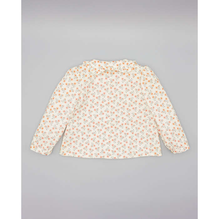 Camisa Rosa De Viella Con Estampado Floral