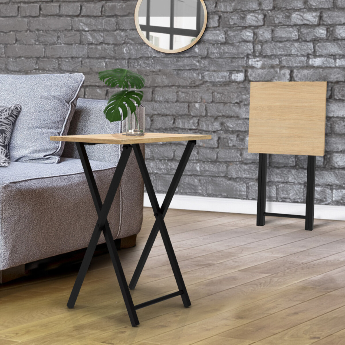 Tables d'appoint pliantes Memphis - lot de 2