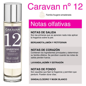 Caravan fragancias - caja de regalo con 2 perfumes nº12 de 150 ml, para hombre