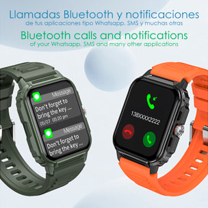 Smartwatch Y1 con monitor de salud avanzado, llamadas Bluetooth y más de 50 modos de deporte.