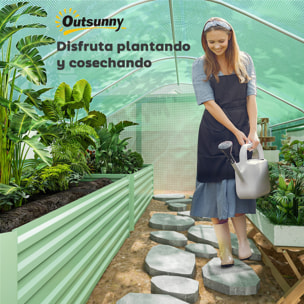 Invernadero de Exterior 4x3x2 m Invernadero de Túnel con 2 Ventanas Cubierta de PE Anti-UV y 1 Puerta Enrollable con Cremallera Invernadero para Jardín Patio