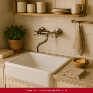 Mélangeur de cuisine mural PAINI Tiffany Gris Acier