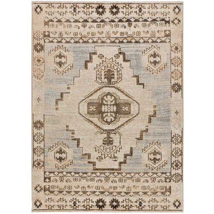 BEIRE Alfombra de estilo étnico en tonos beige, varias medidas disponibles