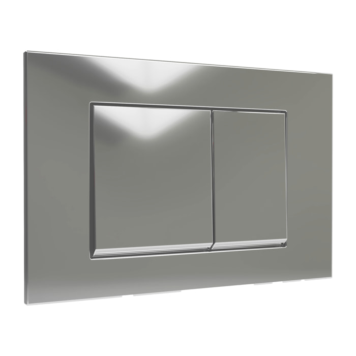 Châssis Pour Wc Suspendu | Bouton Poussoir Chrome | Citerne Encastrée | Réglable Jusqu'à 200 mm | Décharge 3/8L | Alday