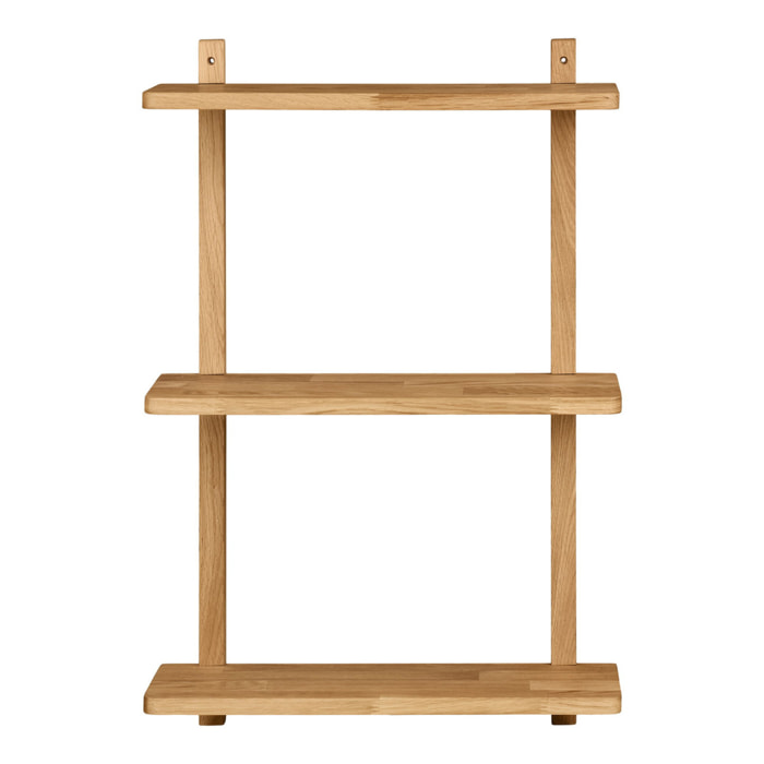 Mensola da parete Townsville in rovere massiccio 50x20x75 cm