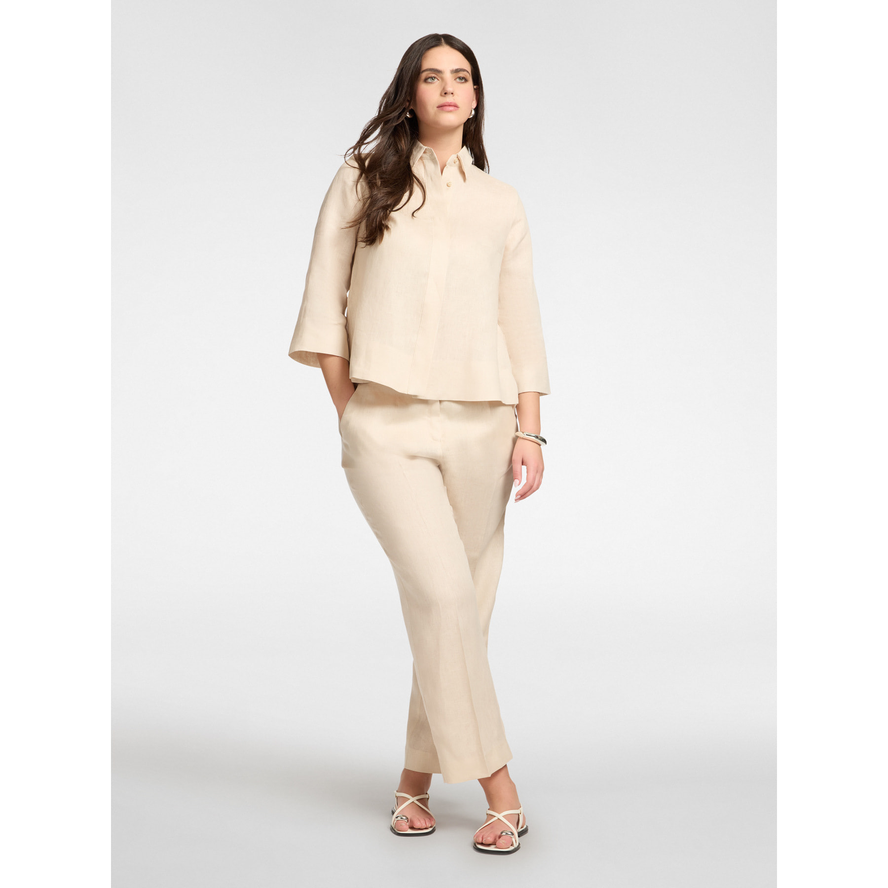 Elena Mirò - Pantaloni in lino - Beige