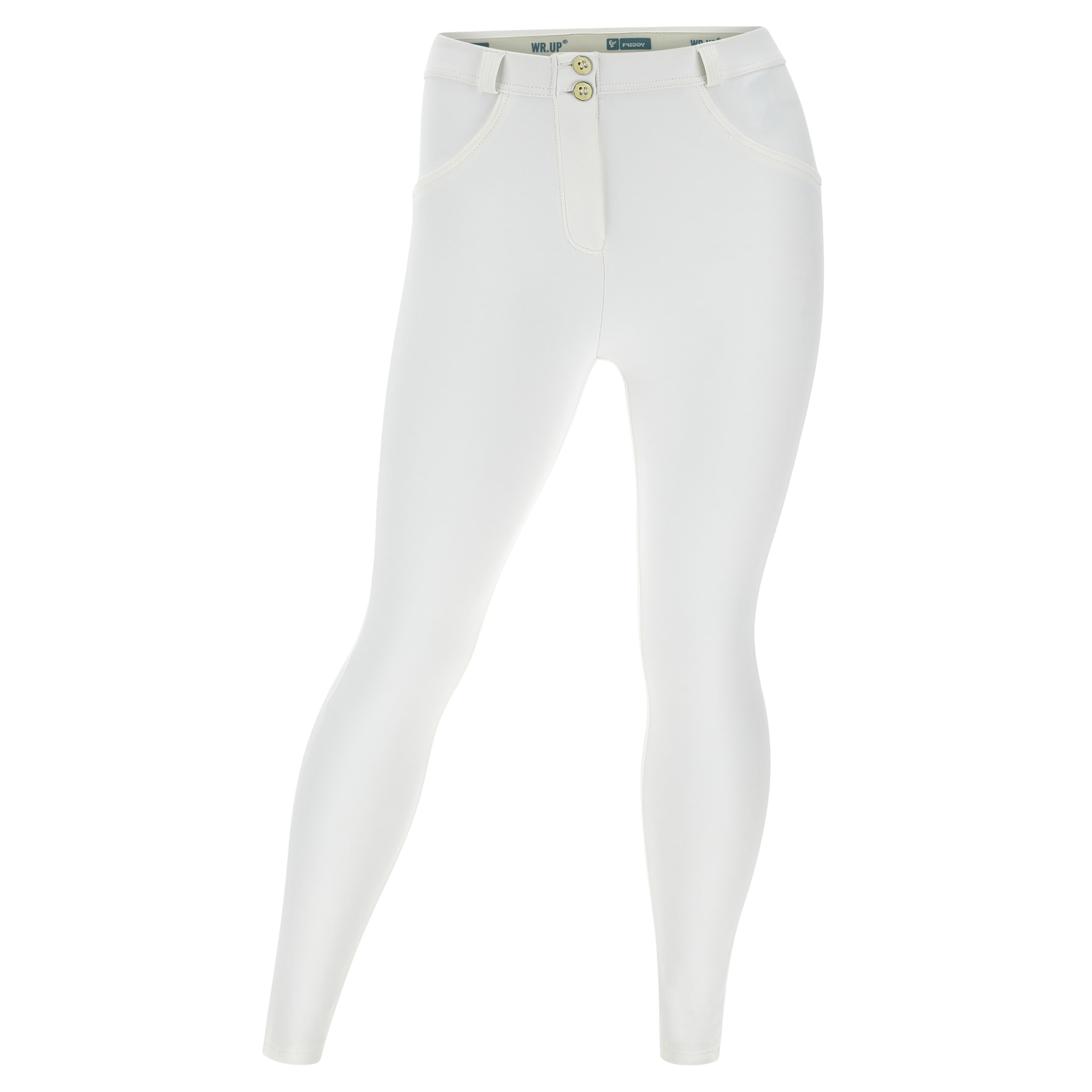 Pantaloni push up WR.UP® curvy con gamba superskinny similpelle