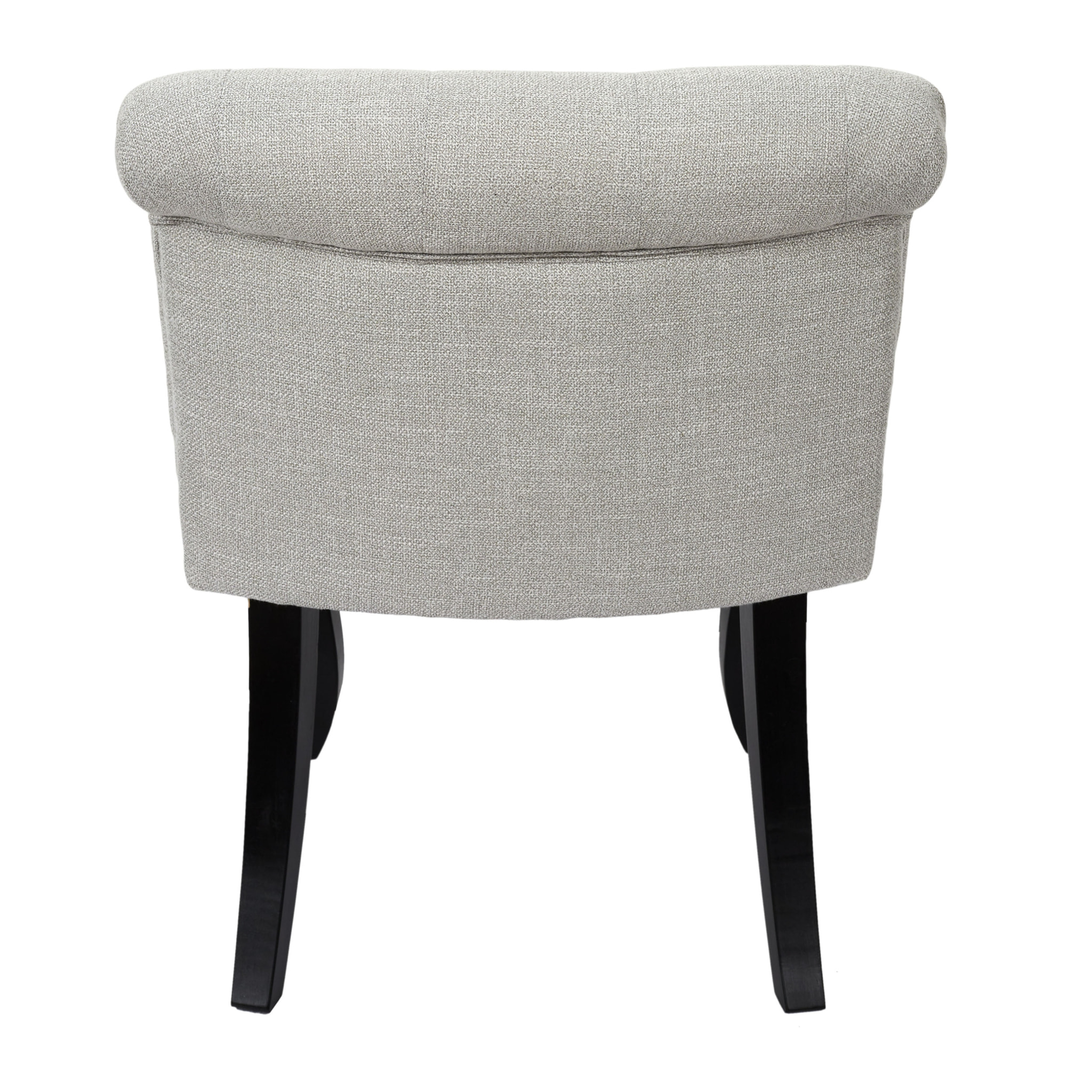 Fauteuil Eleonor Noir Tissu Gris
