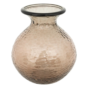 Vase verre martelé Alric marron H33cm