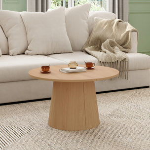 Table basse ronde Elvis bois Ø70cm
