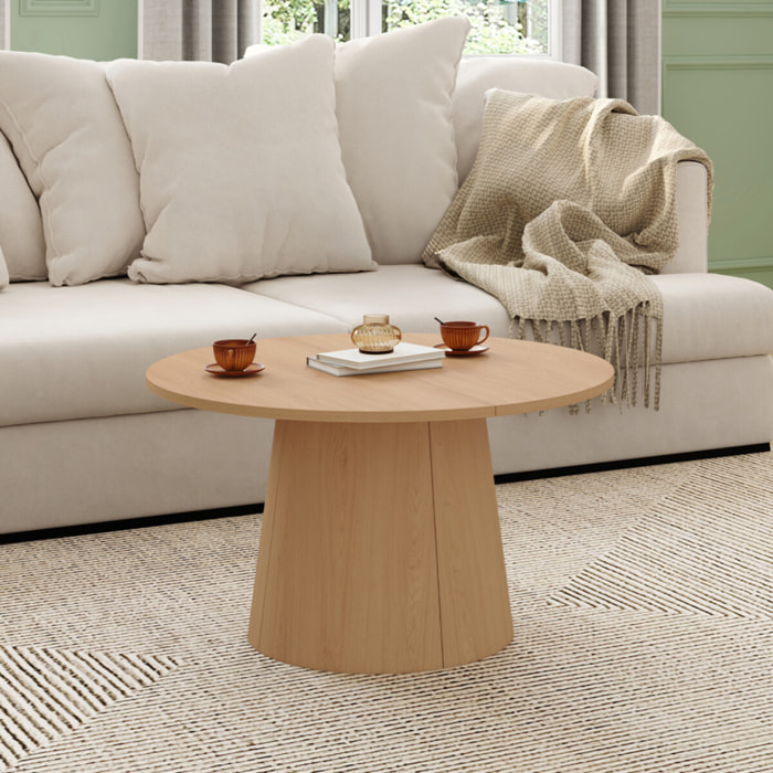 Table basse ronde Elvis bois Ø70cm