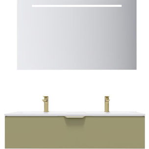 Ensemble double vasque 1 tiroir + miroir - VENICE