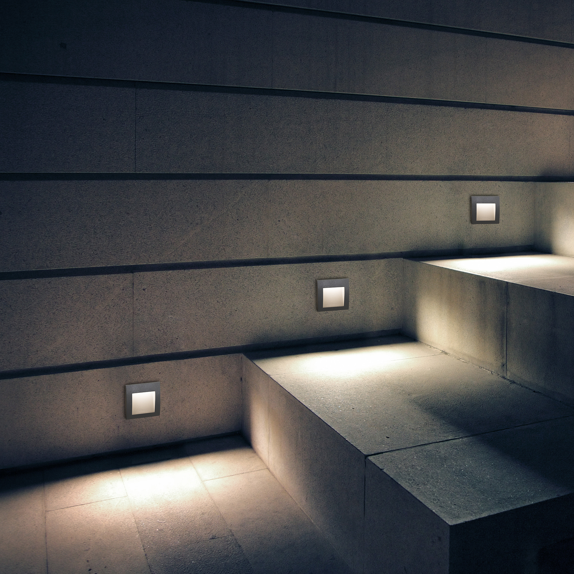 Forlight Empotrable De Pared Ip65 Face Led 2,5W 3000K Gris 113Lm