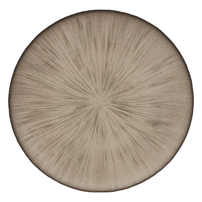 Assiette plate Gloria champagne D32xH2,5cm