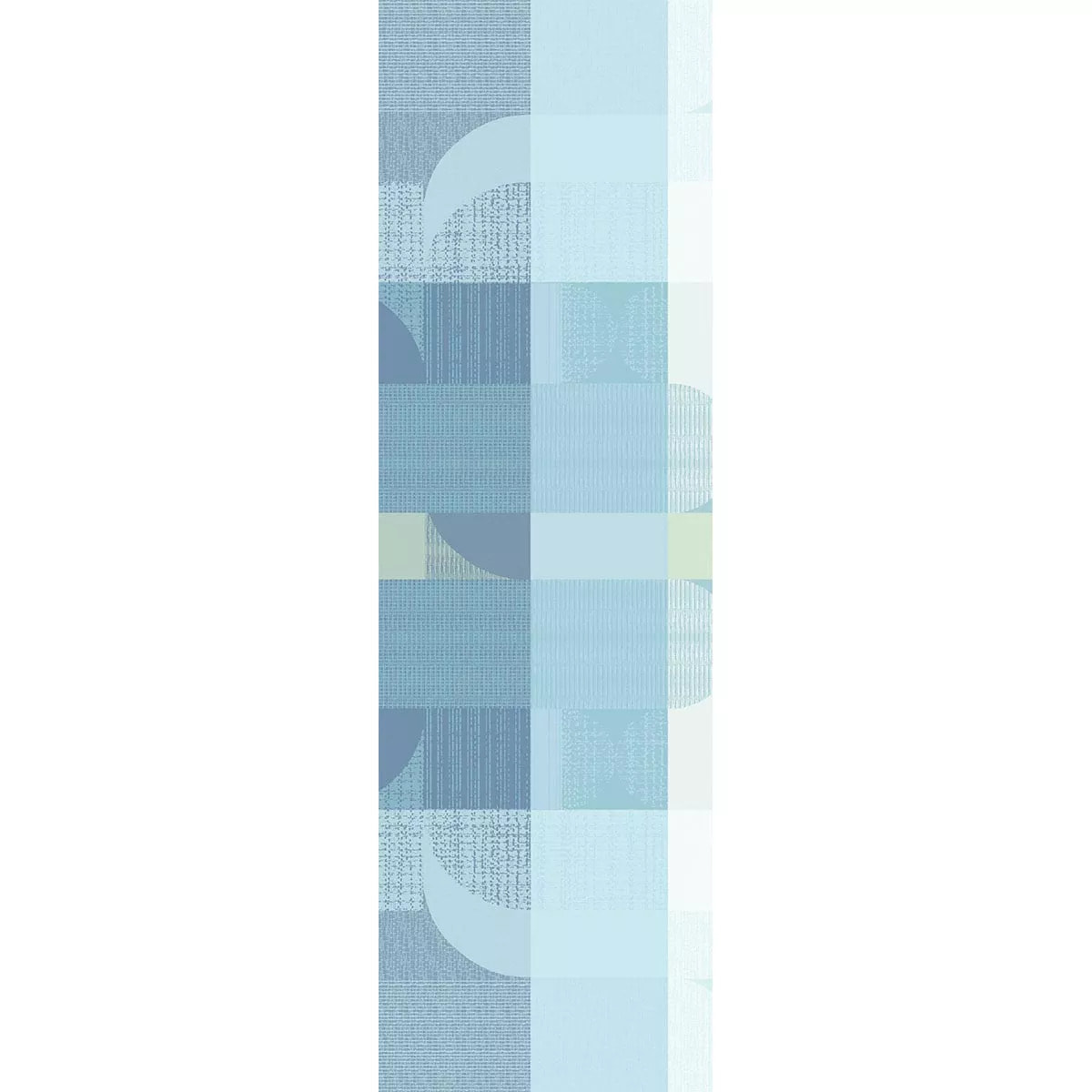 Chemin de table pur coton 220 g/m² motif jacquard vert bleu Mille textures bleu
