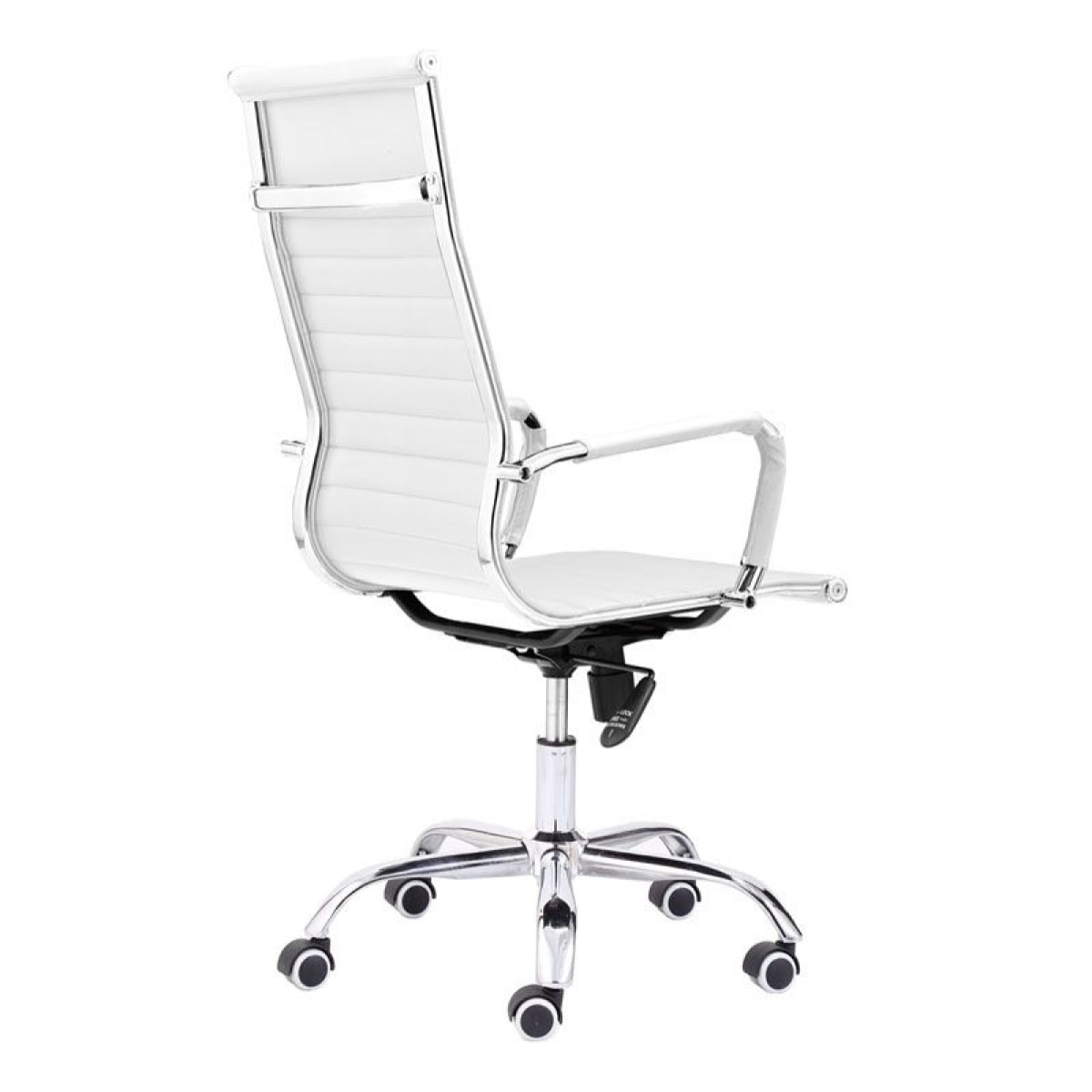 Silla de oficina Letter símil piel Blanco