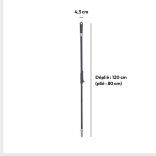 Manche métal télescopique Click & Clean