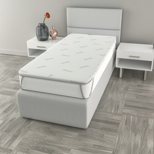 TOPPER VAULT CON FODERA SILVER SINGOLO