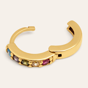 Orecchino Singolo Cleo M Colors Argento Placcato Oro