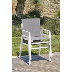 FLORIDE - Fauteuil de jardin empilable en aluminium