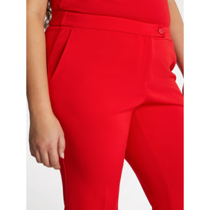 Fiorella Rubino - Pantaloni eleganti kick flare - Rosso