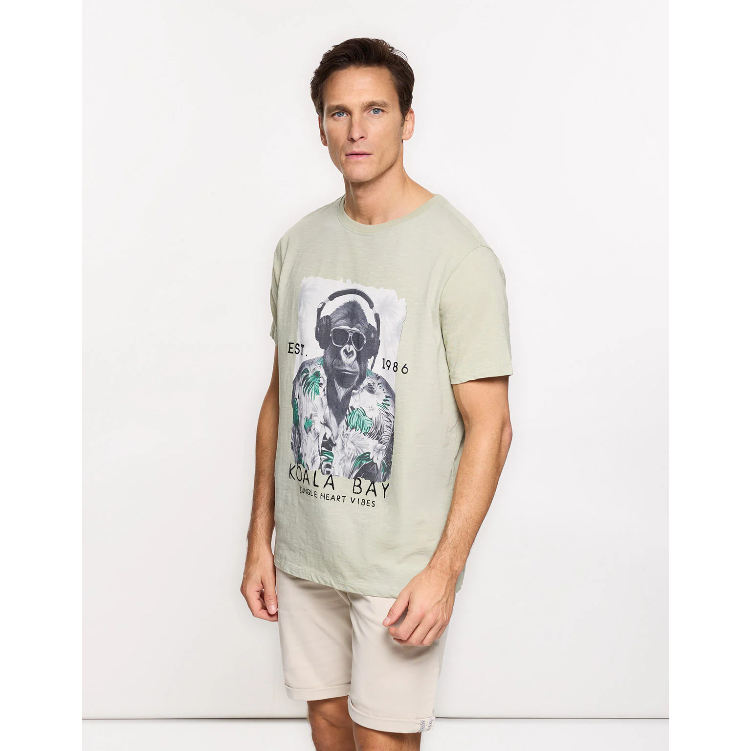 Camiseta Manga Corta Verde - Monkeyman