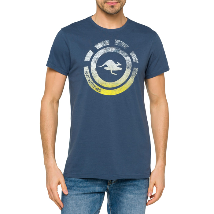 T-shirt in cotone 150 gr Hot Buttered Nahua Blu Indigo.