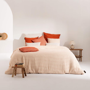 Housse de couette jacquard Agres Orange