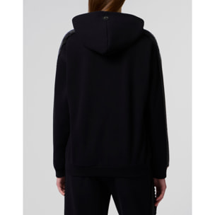 PHILIPP PLEIN Zip Hoodie Strass Band