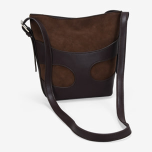 Bolso bandolera marrón con cierre imán