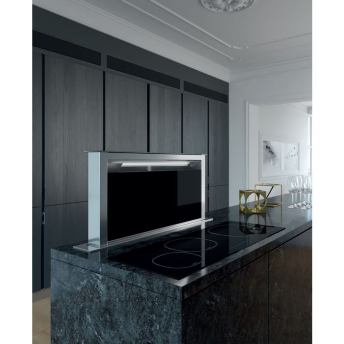 Hotte plan de travail ROBLIN ZELIE 900 VERRE NOIR