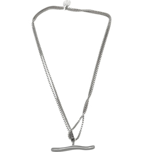 Collar Pendant doble o largo 90 plata 10µ