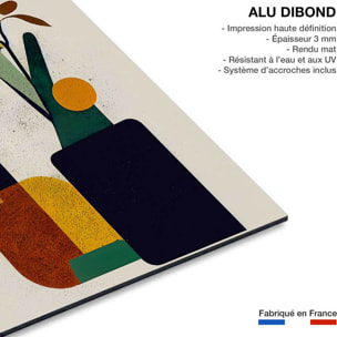 Tableau bouteille et plante  Tableau alu Dibond