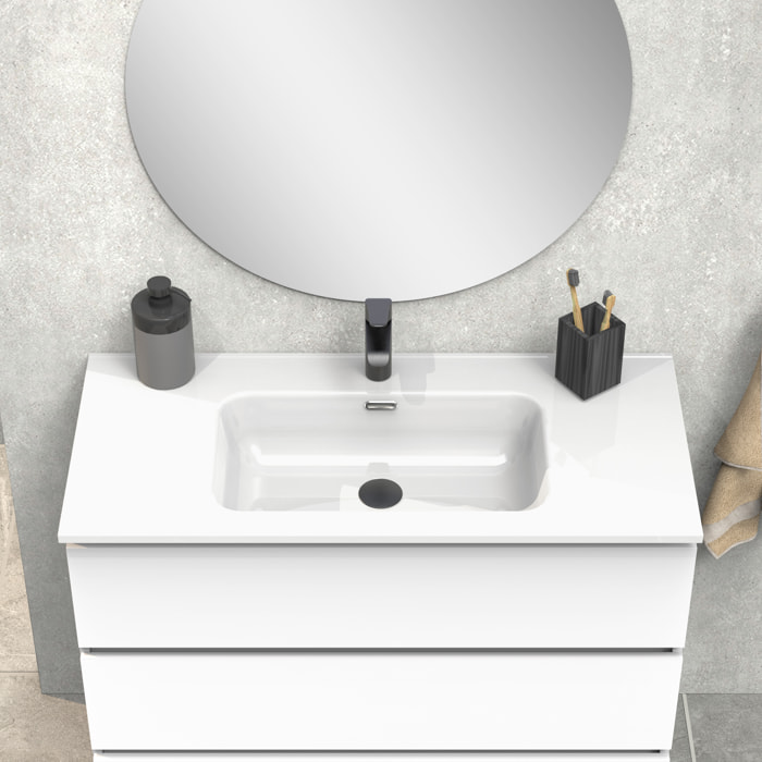 Conjunto de baño IRONA 3C, 100cm, incluye lavabo y espejo