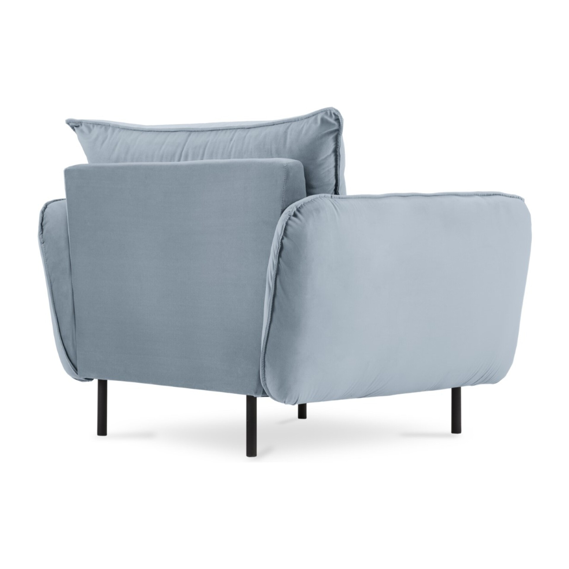 Fauteuil "Vienna" en velours bleu clair