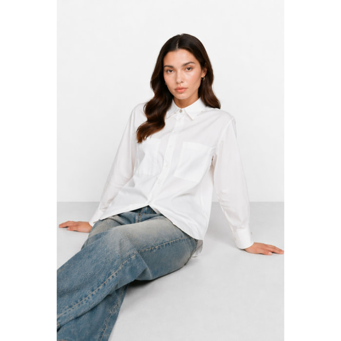 Kocca - Camicia da donna in cotone con taschini e maniche lunghe Donna