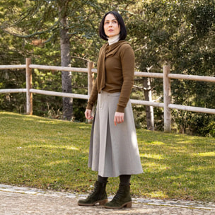 Botines con tacón N5660 SILK SUEDE CHOCOLATE / TICINO color Chocolate